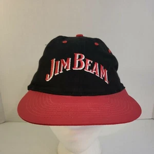 Vintage Jim Beam Black/Red Snapback Hat - Picture 1 of 9