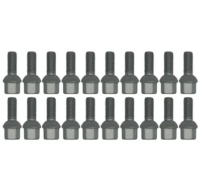 20 x Radschrauben Kugelbund M12 x 1,5 28mm R12 Mercedes-Benz CLC-Klasse CLK - Bild 1 von 2