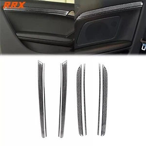 Real Carbon Fiber Interior Door Panel Cover Decorative Trim For Audi A5 S5 08-16 - Picture 1 of 22