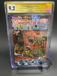 TMNT #1 4th Print CGC 9.2 Signed & Sketched By Kevin Eastman & Steve Lavigne - Picture 1 of 2