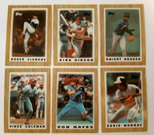 1987 Topps Major League Leaders Mini Cards You Pick , Complete Your Set