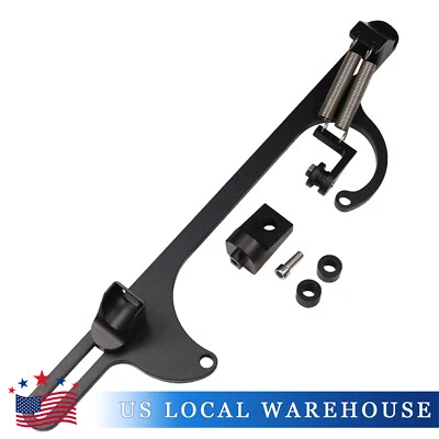 4160 4150 Serie Black Billet Throttle Cable Carb Bracket Carburetor 350 Aluminum - Image 1 of 4