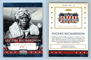 Eugene Richardson #3 Americana Heroes & Legends Panini Military Elite Trade Card
