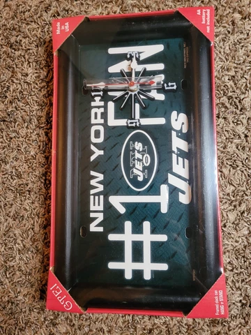 GTEI #1 New York Jets Fan Framed Quartz Clock Cover