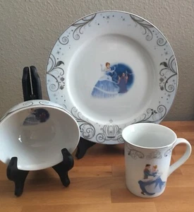 Zrike DISNEY Princess CINDERELLA 11”Plate, Bowl & Mug 3 Piece Set-new - Picture 1 of 8