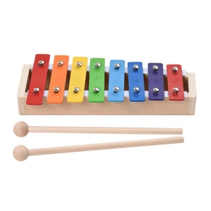 8 Keys Compact Size Xylophone Glockenspiel with Wooden Mallets Percussion F0N9 - Picture 1 of 8