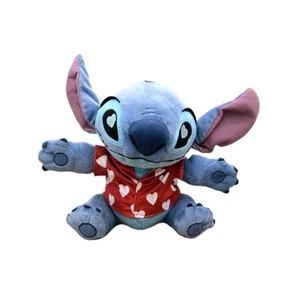 Disney Stitch 12" Valentine's Day Plush ❤️ Heart Eyes/Red Shirt (Lilo & Stitch) - Picture 1 of 6