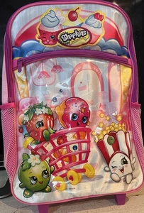 Shopkins Rolling Luggage Backpack Pink 15 Inches! Only One! Rare! - Picture 1 of 5