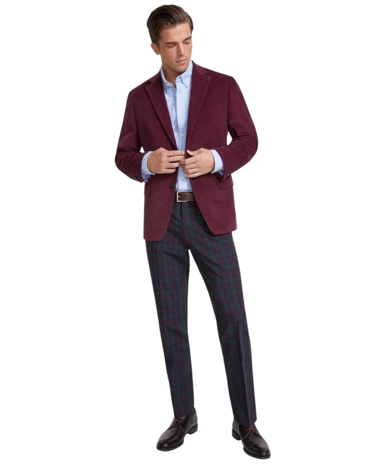Abrigo Blazer Tommy Hilfiger Para Hombre Calce Moderno Deportivo 38 S Rojo Sólido Foto 1 de 1