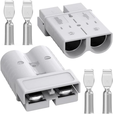 MALICTELE Anderson Connector, 350Amp Battery Quick Disconnect 2/0AWG 600V Heavy-Duty Wi...