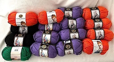 Lote de 16 Acrílicos Marca León Ciudad Natal EE. UU. 5 OZ. Madejas de hilo - Colores de Halloween Foto 1 de 4