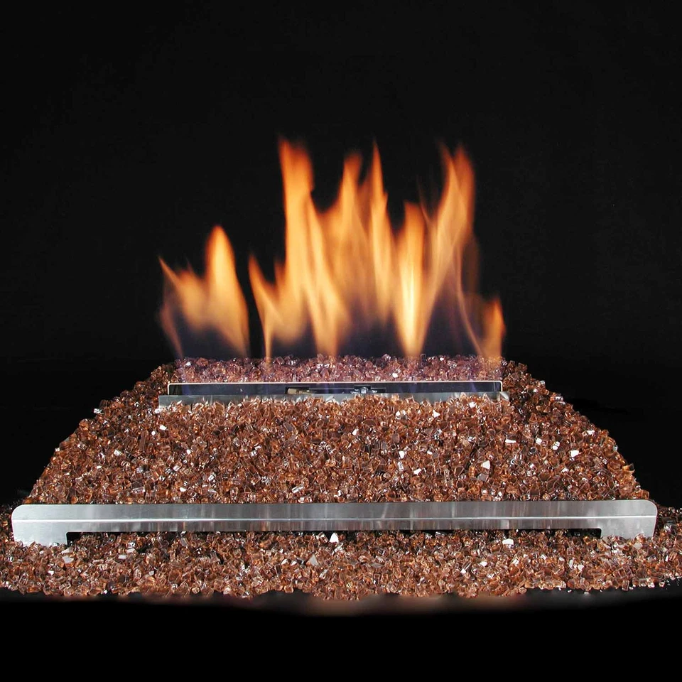 Kit de quemador FireGlitter sin ventilación Rasmussen, 24 pulgadas, listo para control remoto, NG, cobre Foto 1 de 1