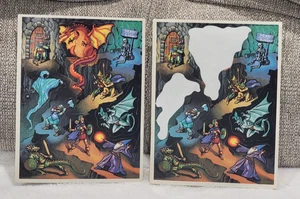 Vintage 1983 Sticker Hallmark Wizard Fantasy Dungeon & Dragons Bogen 80er RAR - Bild 1 von 5