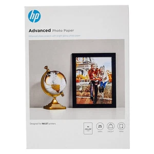 Original HP Advanced A4 Glossy Inkjet Photo Paper 250gsm - 25 Sheets (Q5456A) - Picture 1 of 4