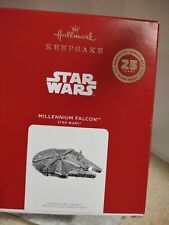 2021 Hallmark Star Wars MILLENIUM FALCON 25th Anniversary Metal Ornament New F10