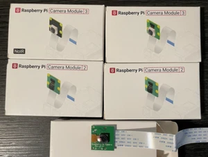 2x Raspberry Pi Camera 3 (1x NoIR, 1x regular), 2x Camera 2, 1x Camera 1.3 - Photo 1/10