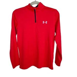Under Armour Youth HeatGear Loose 1/4-Zip Pullover Red Size L - Picture 1 of 5