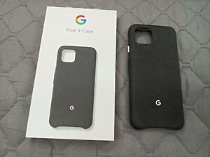 Genuine Google Pixel 4 Fabric Case Cover Black GA01280
