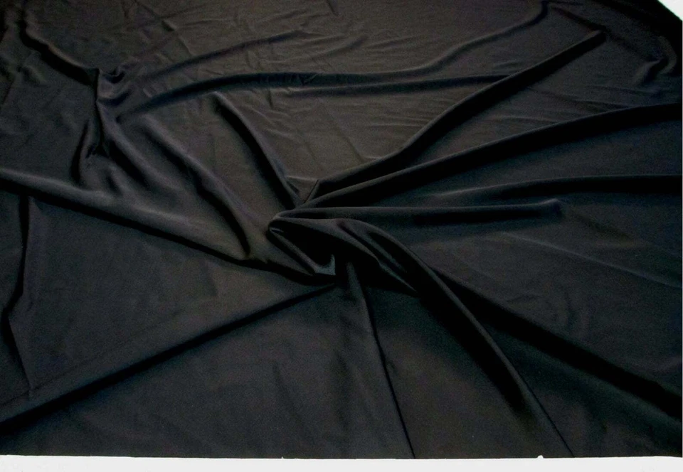 Fabric Nylon Spandex 4 way stretch Solid Black NLY03 - Image 1 of 1
