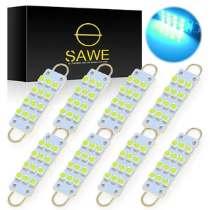 8 x Ice Blue 44mm 211-2 212-2 578 12SMD Rigid Loop LED Bulb for Trunk Door Light - Picture 1 of 5