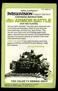 Armor Battle (Mattel Intellivision) *SOLO MANUAL DE INSTRUCCIONES* - Imagen 1 de 2