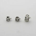 925 Sterling Silver Flower Butterfly Spiral Hollow Bail Charm Bead 5.5mm 6mm