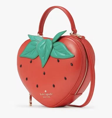 Bolsa tiracolo Kate Spade Strawberry Dreams 3D 100% autêntica - Imagem 1 de 4