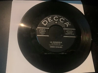 CARMEN CAVALLARO la gondola / autumn concerto  DECCA  45  VG - Image 1 of 2