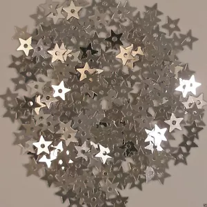 Lentejuelas Pequeñas Estrellas Plata 6mm ~800 Piezas Sueltas - Imagen 1 de 1