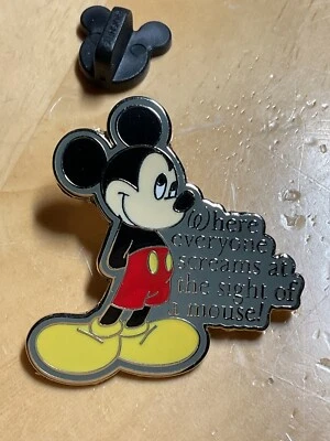 'MICKEY MOUSE "WHERE EVERYONE SCREAMS AT THE SIGHT OF A MOUSE" 2009 DISNEY PINS - Image 1 of 2