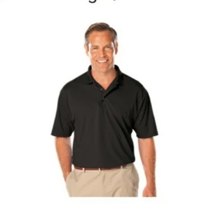 Blue Generation Blu-X-Dri Moisture Wicking, Men's Polo Shirt, Black, Size 2XL - Picture 1 of 3