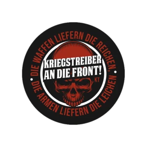 Die Waffen liefern die Reichen Peace Aufkleber Sticker Auto Magnet Vinyl wetterf - Picture 1 of 1