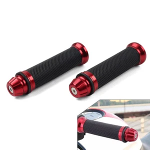 7/8" Handle Bar Hand Grip For Yamaha For Honda For Suzuki Motorcycle Red - Picture 1 of 9