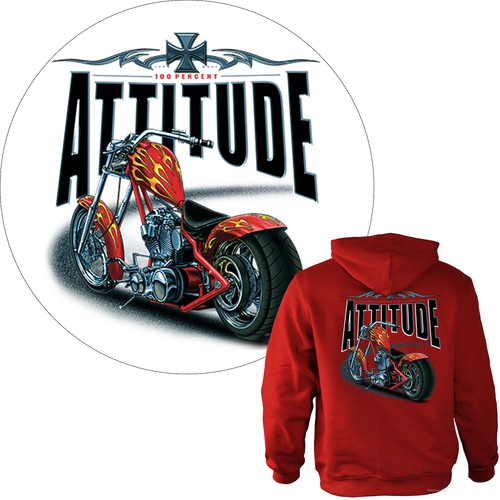 SACAI Felpa Moto Felpa con Felpa con Felpa Bikerstyle Americana Custom Bike Design *4009X Rossa