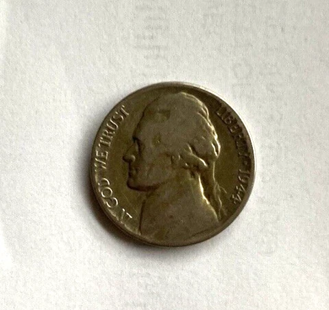 US Coins 1944-P Jefferson Nickel Silver Cover