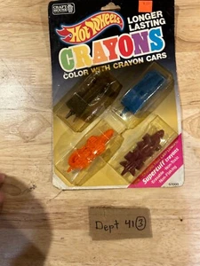 NEW ON CARD SET OF HOTWHEELS CRAYON CARS 1989 - Picture 1 of 5