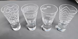 Set di 4 bicchieri da liquore Stoccolma ~ stile scanalato inciso ~ Made in Sweden (276) - Foto 1 di 15