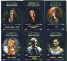 2016 Arrow Season 3 Character Bio Foil Parallel Chase Card Set C1-6