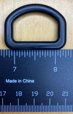 Anillo en D de plástico de 1"/25 mm para correas/engranaje táctico Foto 1 de 4