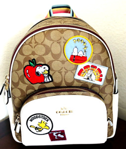 Coach Peanuts Snoopy Large Leather Backpack School Bag Limited Edition Sold Out