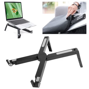 Black Tablet Notebook Stand Portable Foldable Laptop Support Base Holder Adj NEW - Afbeelding 1 van 12