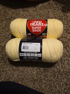 Red Heart Super Spar Garn Menge 2 Knäuel 7oz Hellgelb E300 0322 - Bild 1 von 4