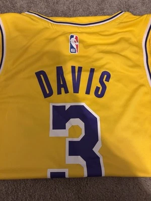 Camiseta amarilla NBA Los Angeles Lakers Anthony Davis #3 Foto 1 de 2