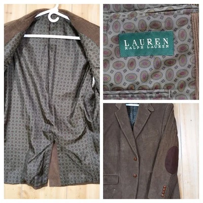 Lauren Ralph Lauren Blazer Men's 42S Mahogany Corduroy Elbow Patches Sport Coat - Image 1 of 4