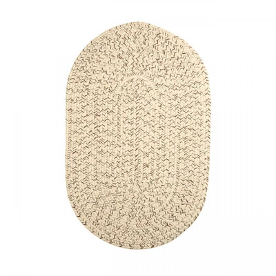 Oval Area Rug 3' x 2' Beige Nylon | Renovator's Supply - Image 1 of 4