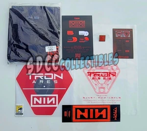 SDCC 2025 EXCLUSIVE TRON ARES NIN VINYL /2500 STICKER PIN XL SHIRT FLYERS & BAG - Picture 1 of 15