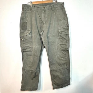 Pantalon cargo tactique vert coupe décontractée vintage Carhartt Ripstop 38 - Photo 1/10