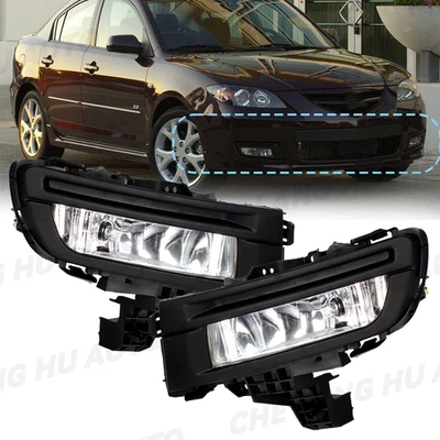 Par de luces antiniebla halógenas para parachoques delantero DRL para Mazda 2007-2009 sedán 3 Foto 1 de 4