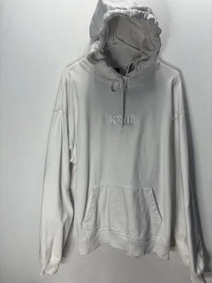 Kith 男式白色经典盒标志连帽衫厚棉 L 码 — 第 1/4 张图片