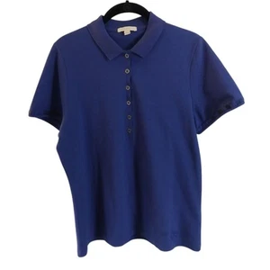 Burberry Brit Womens XL Pique Stretch Cotton Short Sleeve Logo Polo Shirt - Picture 1 of 8